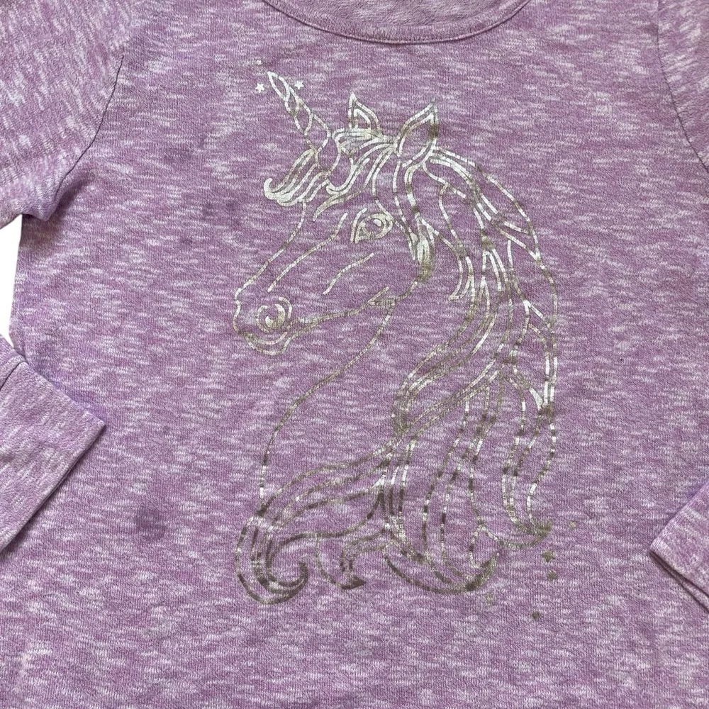 4/$25 The Children’s Place Purple Unicorn Long Sleeve Top Size 16 XXL